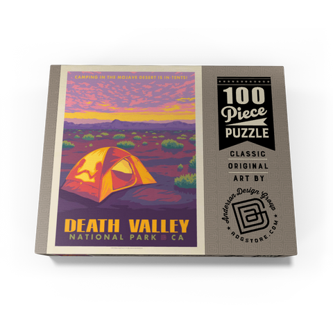 Death Valley National Park: Camping, Vintage Poster 100 Jigsaw Puzzle box view3