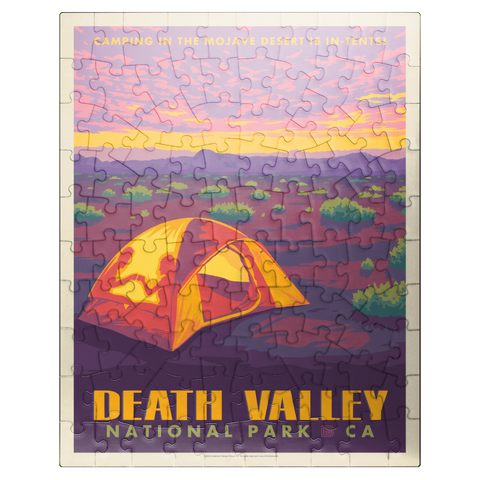 puzzleplate Death Valley National Park: Camping, Vintage Poster 100 Jigsaw Puzzle