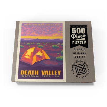 Death Valley National Park: Camping, Vintage Poster 500 Jigsaw Puzzle box view3