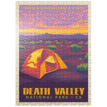 puzzleplate Death Valley National Park: Camping, Vintage Poster 500 Jigsaw Puzzle