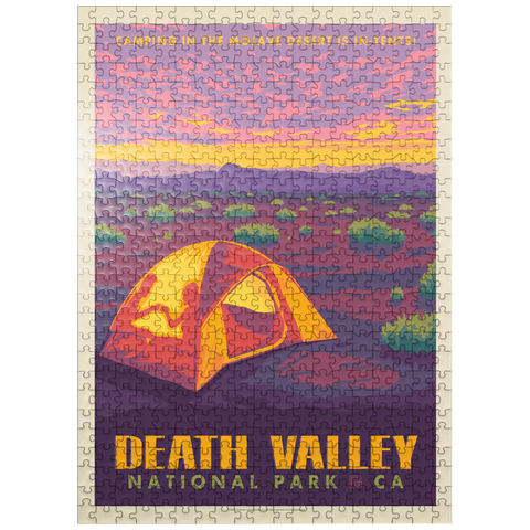 puzzleplate Death Valley National Park: Camping, Vintage Poster 500 Jigsaw Puzzle