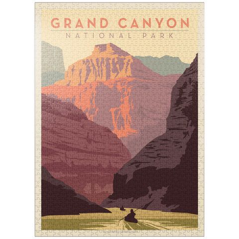 puzzleplate Grand Canyon National Park: Kayak, Vintage Poster 1000 Jigsaw Puzzle