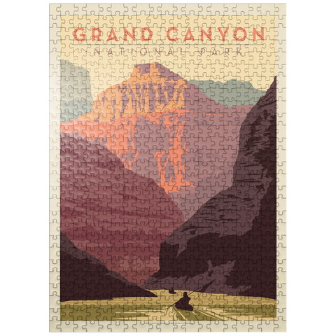 puzzleplate Grand Canyon National Park: Kayak, Vintage Poster 500 Jigsaw Puzzle