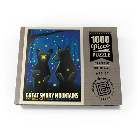 Great Smoky Mountains National Park: Firefly Cubs, Vintage Poster 1000 Jigsaw Puzzle box view3