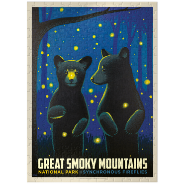puzzleplate Great Smoky Mountains National Park: Firefly Cubs, Vintage Poster 300 Jigsaw Puzzle