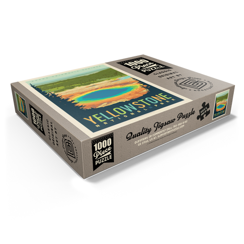 Yellowstone National Park: Grand Prismatic Springs, Vintage Poster 1000 Jigsaw Puzzle box view1