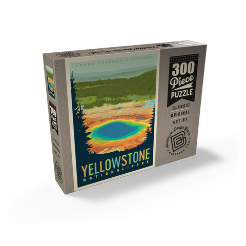 Yellowstone National Park: Grand Prismatic Springs, Vintage Poster 300 Jigsaw Puzzle box view2