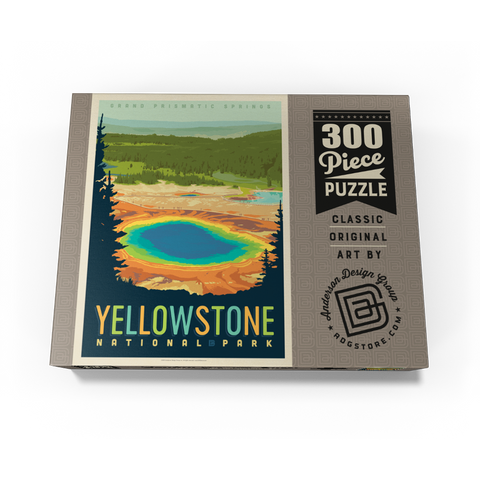 Yellowstone National Park: Grand Prismatic Springs, Vintage Poster 300 Jigsaw Puzzle box view3