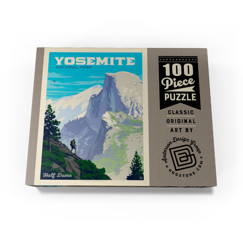 Yosemite National Park: Half Dome Vista, Vintage Poster 100 Jigsaw Puzzle box view3