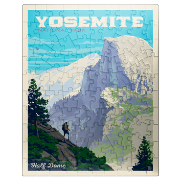 puzzleplate Yosemite National Park: Half Dome Vista, Vintage Poster 100 Jigsaw Puzzle