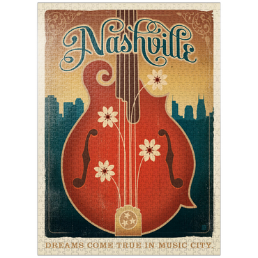 puzzleplate Dreams Come True In Music City, Vintage Poster 1000 Jigsaw Puzzle