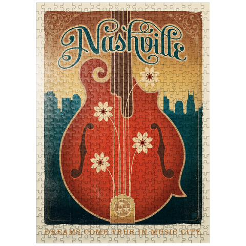 puzzleplate Dreams Come True In Music City, Vintage Poster 500 Jigsaw Puzzle