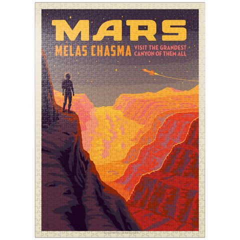 puzzleplate Mars: Melas Chasma, Vintage Poster 1000 Jigsaw Puzzle