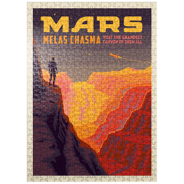 puzzleplate Mars: Melas Chasma, Vintage Poster 500 Jigsaw Puzzle