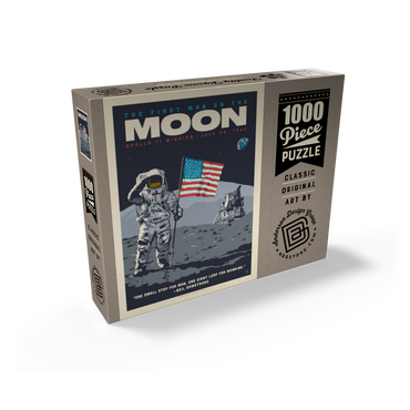 NASA 1969: First Man On The Moon, Vintage Poster 1000 Jigsaw Puzzle box view2