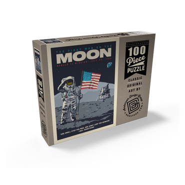 NASA 1969: First Man On The Moon, Vintage Poster 100 Jigsaw Puzzle box view2