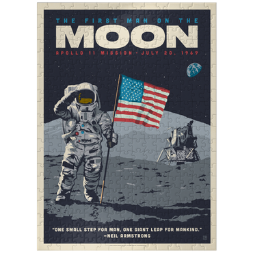 puzzleplate NASA 1969: First Man On The Moon, Vintage Poster 300 Jigsaw Puzzle