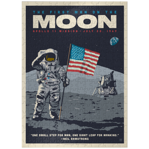 puzzleplate NASA 1969: First Man On The Moon, Vintage Poster 300 Jigsaw Puzzle