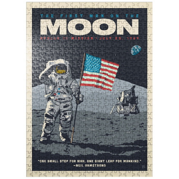 puzzleplate NASA 1969: First Man On The Moon, Vintage Poster 500 Jigsaw Puzzle