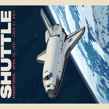 NASA 1981: Space Shuttle, Vintage Poster 100 Jigsaw Puzzle 3D Modell