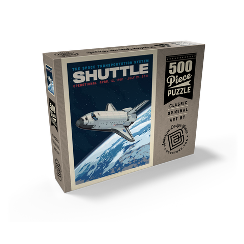 NASA 1981: Space Shuttle, Vintage Poster 500 Jigsaw Puzzle box view2