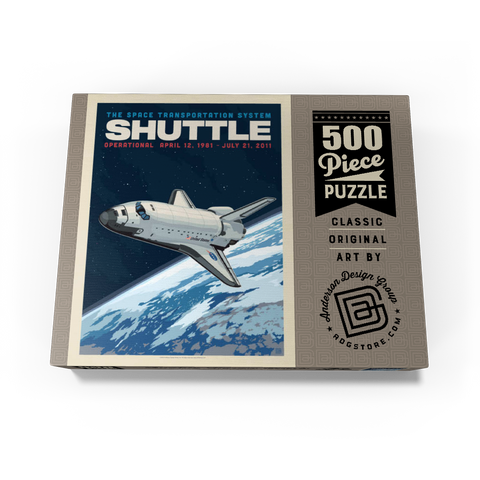 NASA 1981: Space Shuttle, Vintage Poster 500 Jigsaw Puzzle box view3