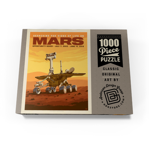 NASA 2003: Mars Opportunity Rover, Vintage Poster 1000 Jigsaw Puzzle box view3