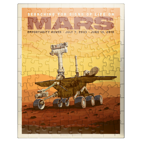 puzzleplate NASA 2003: Mars Opportunity Rover, Vintage Poster 100 Jigsaw Puzzle
