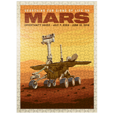 puzzleplate NASA 2003: Mars Opportunity Rover, Vintage Poster 500 Jigsaw Puzzle