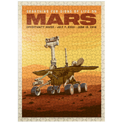 puzzleplate NASA 2003: Mars Opportunity Rover, Vintage Poster 500 Jigsaw Puzzle