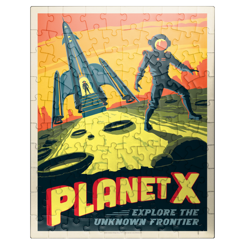 puzzleplate Planet X, Vintage Poster 100 Jigsaw Puzzle