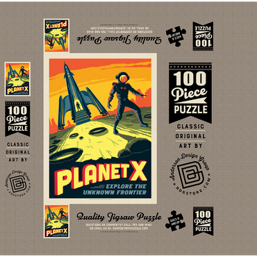 Planet X, Vintage Poster 100 Jigsaw Puzzle box 3D Modell