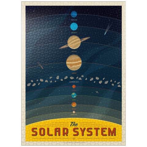 puzzleplate The Solar System, Vintage Poster 1000 Jigsaw Puzzle