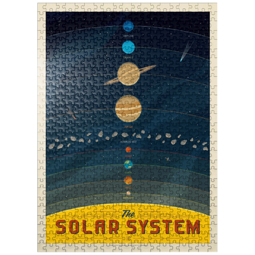 puzzleplate The Solar System, Vintage Poster 500 Jigsaw Puzzle
