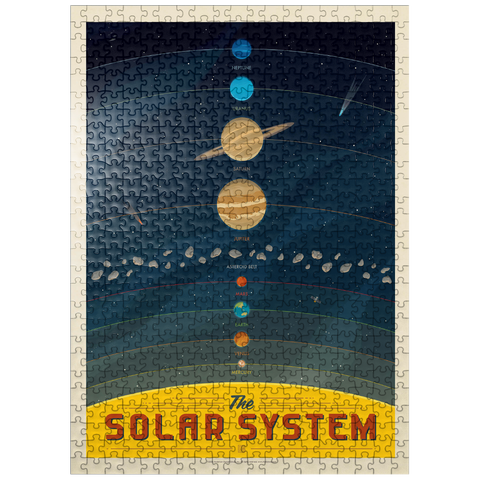 puzzleplate The Solar System, Vintage Poster 500 Jigsaw Puzzle