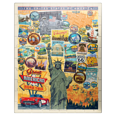 puzzleplate American Travel: USA Collage, Vintage Poster 100 Jigsaw Puzzle