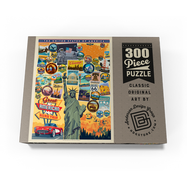 American Travel: USA Collage, Vintage Poster 300 Jigsaw Puzzle box view3