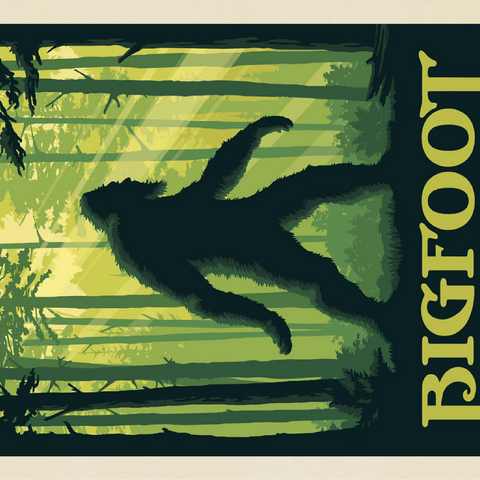 Bigfoot: The Missing Link, Vintage Poster 100 Jigsaw Puzzle 3D Modell