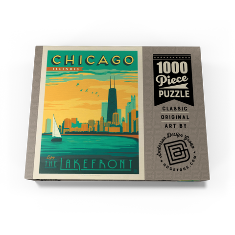 Chicago: Lakefront, Vintage Poster 1000 Jigsaw Puzzle box view3