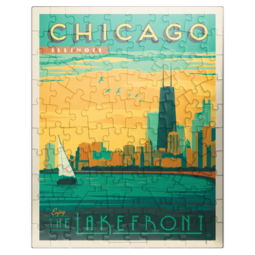 puzzleplate Chicago: Lakefront, Vintage Poster 100 Jigsaw Puzzle