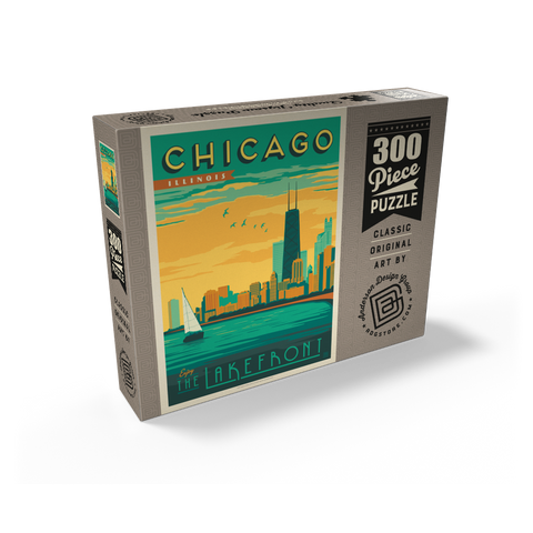 Chicago: Lakefront, Vintage Poster 300 Jigsaw Puzzle box view2