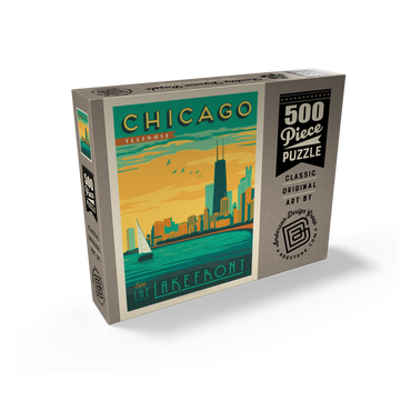 Chicago: Lakefront, Vintage Poster 500 Jigsaw Puzzle box view2