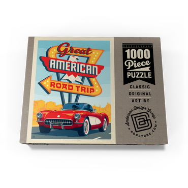 Great American Road Trip, Vintage Poster 1000 Jigsaw Puzzle box view3