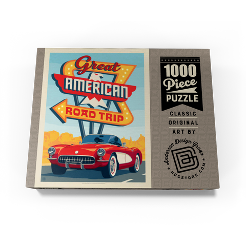 Great American Road Trip, Vintage Poster 1000 Jigsaw Puzzle box view3