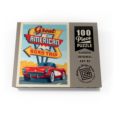 Great American Road Trip, Vintage Poster 100 Jigsaw Puzzle box view3