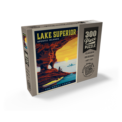 Great Lakes: Lake Superior, Vintage Poster 300 Jigsaw Puzzle box view2