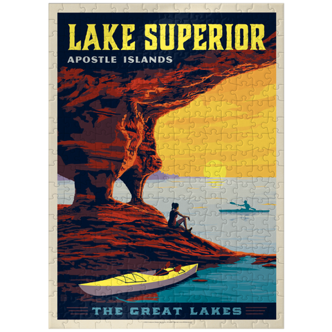 puzzleplate Great Lakes: Lake Superior, Vintage Poster 300 Jigsaw Puzzle