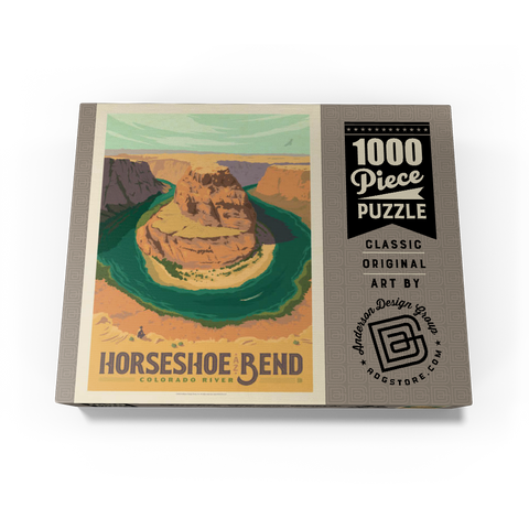 Horseshoe Bend, Arizona, Vintage Poster 1000 Jigsaw Puzzle box view3