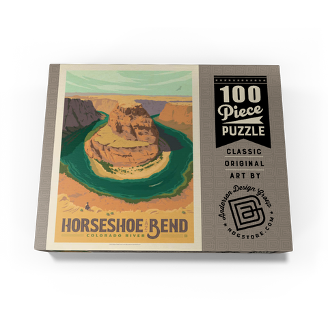Horseshoe Bend, Arizona, Vintage Poster 100 Jigsaw Puzzle box view3