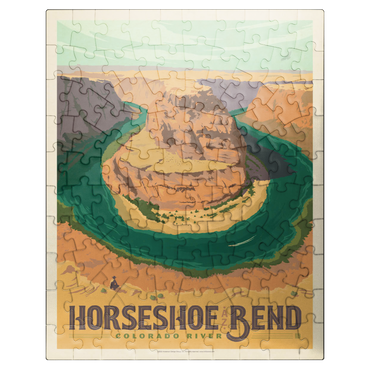 puzzleplate Horseshoe Bend, Arizona, Vintage Poster 100 Jigsaw Puzzle